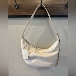 Universal Thread Slouchy Crescent Sling Handbag Purse Cream Adjustable Strap NWT